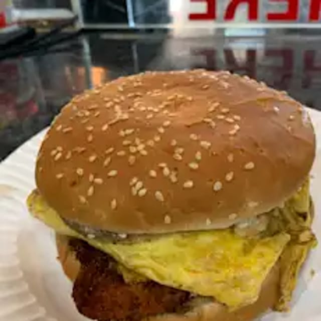 Fried Chicken Eggs and Cheese.